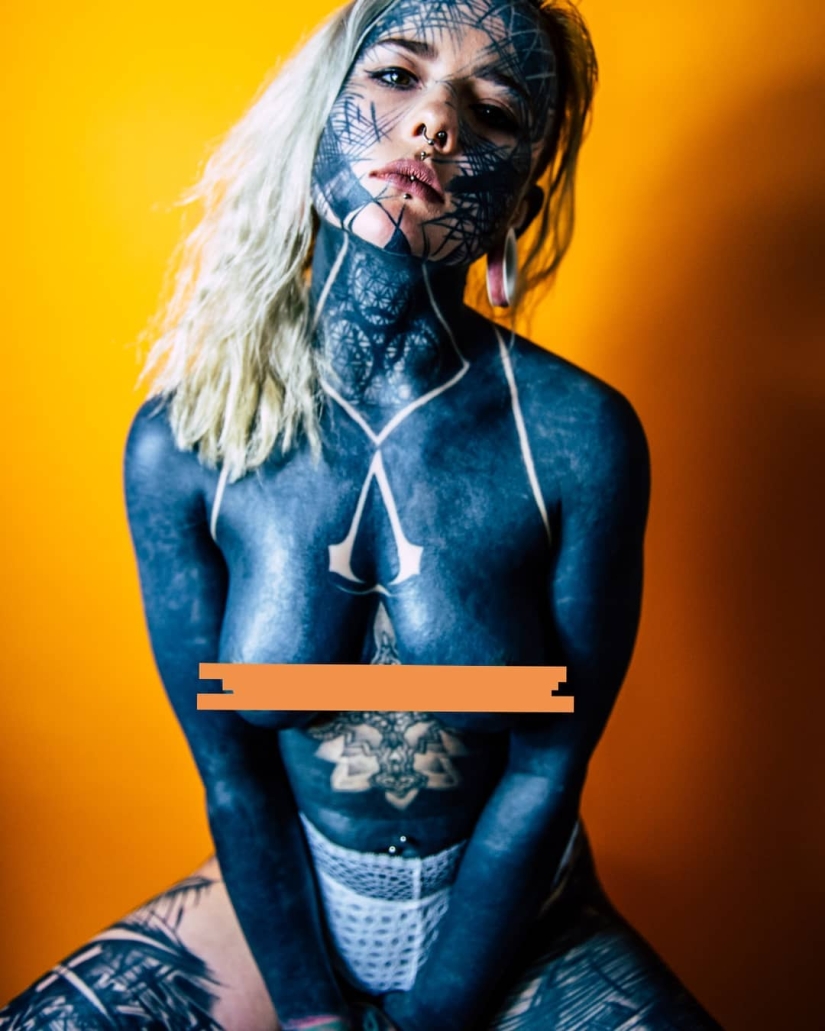 Daddy's daughter: the girl wanted to be like her tattooed father, but overdid it