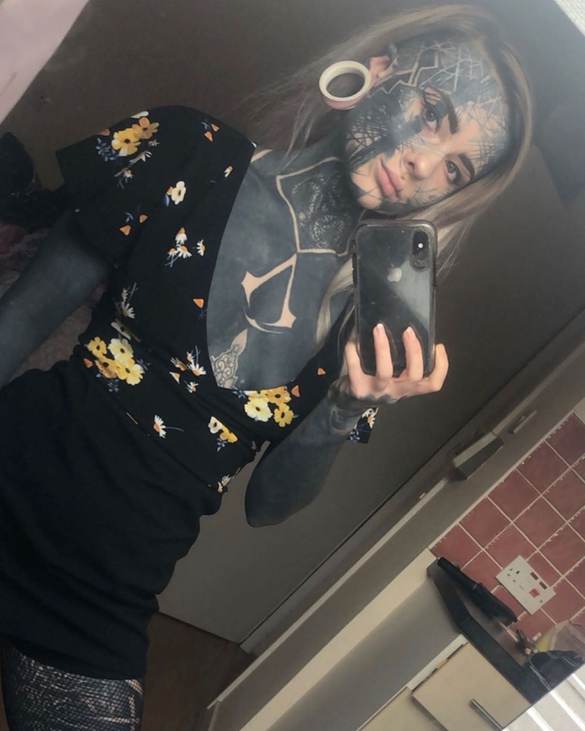Daddy's daughter: the girl wanted to be like her tattooed father, but overdid it