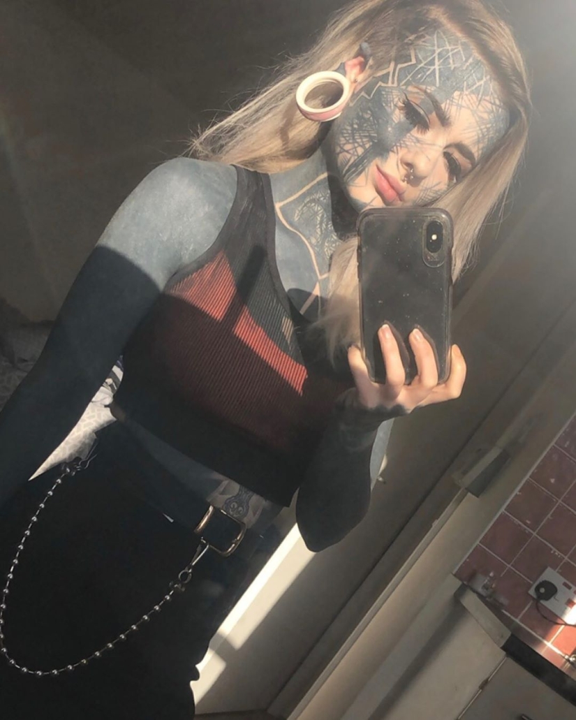 Daddy's daughter: the girl wanted to be like her tattooed father, but overdid it