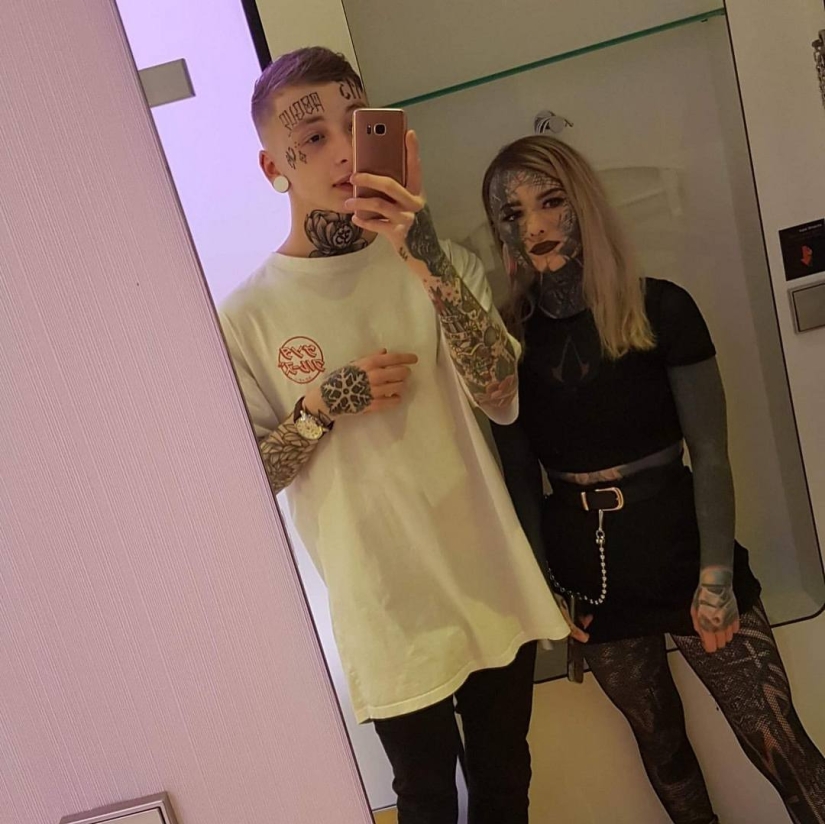 Daddy's daughter: the girl wanted to be like her tattooed father, but overdid it