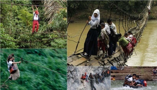 Dangerous road to school Dangerous road to school