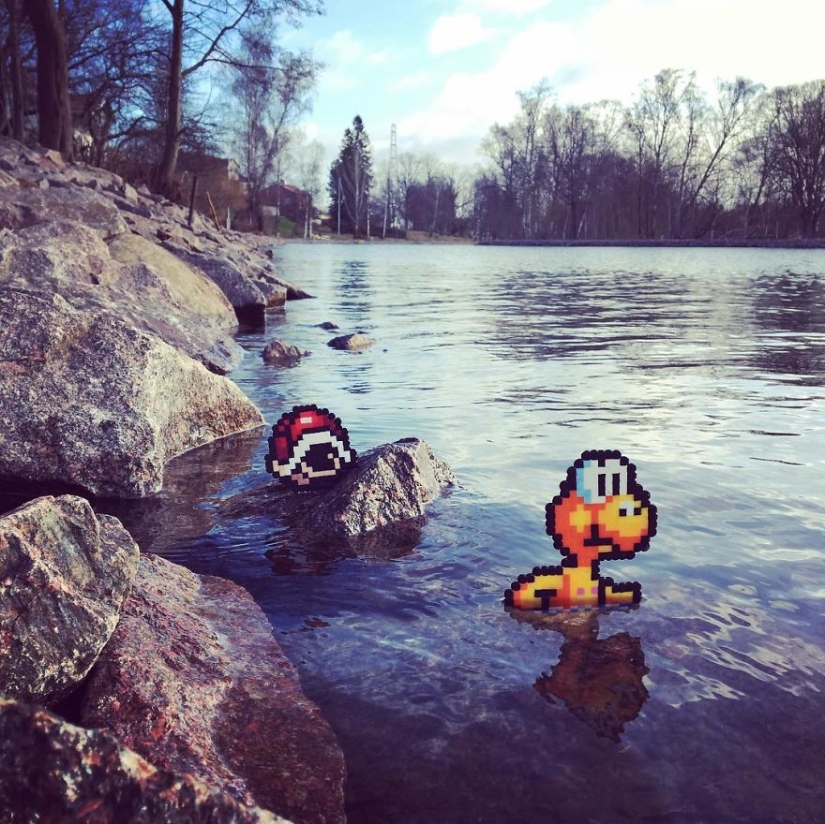 Dear, you have Putin pixelit: Swedish artist releases pixel heroes into the real world