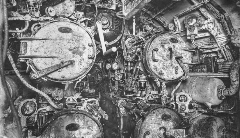Dentro de un submarino alemán de la Primera Guerra Mundial