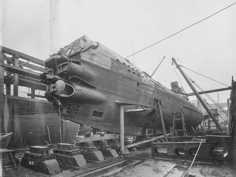 Dentro de un submarino alemán de la Primera Guerra Mundial