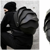 Designers from Colombia have created a backpack-shell of old tires