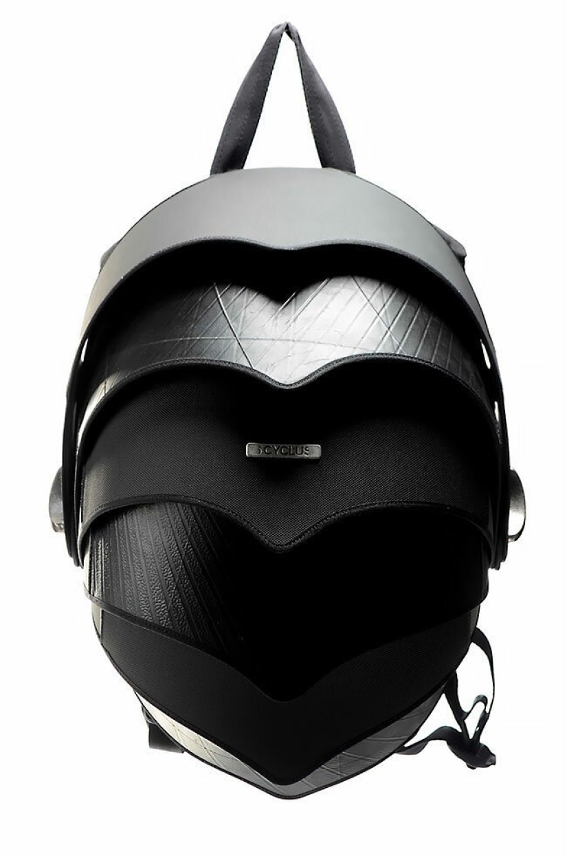 Designers from Colombia have created a backpack-shell of old tires