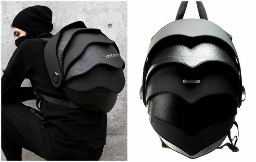 Diseñadores de Colombia han creado una mochila-caparazón de neumáticos viejos
