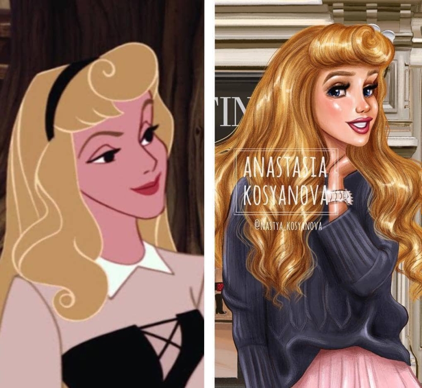 Disney princesses dressed in a modern way Disney princesses dressed in a modern way