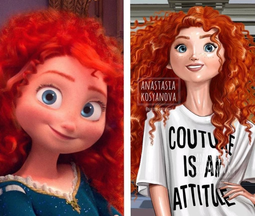 Disney princesses dressed in a modern way Disney princesses dressed in a modern way