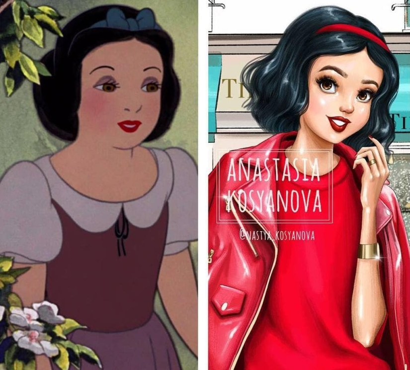 Disney princesses dressed in a modern way Disney princesses dressed in a modern way