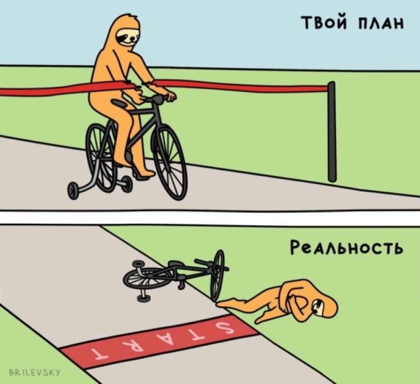 Do you recognize yourself? The author of the meme about the orange sloth continues to delight with his works about mother laziness