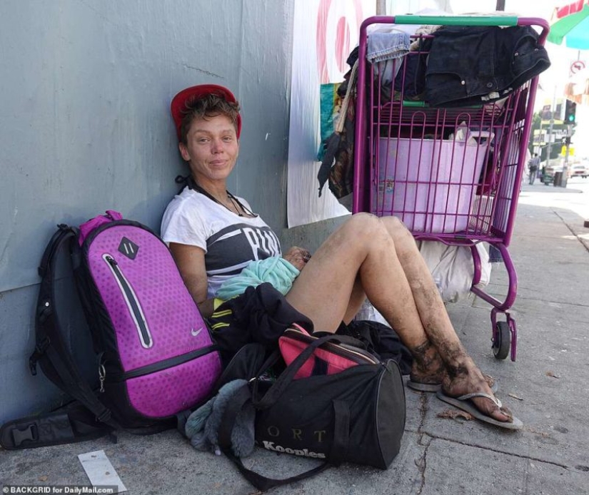 Does not wash so as not to be raped: the model, who became a homeless woman, refused help and returned to the streets