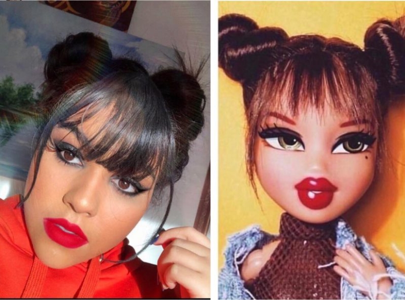 Doll face: Social media users do makeup like Bratz dolls
