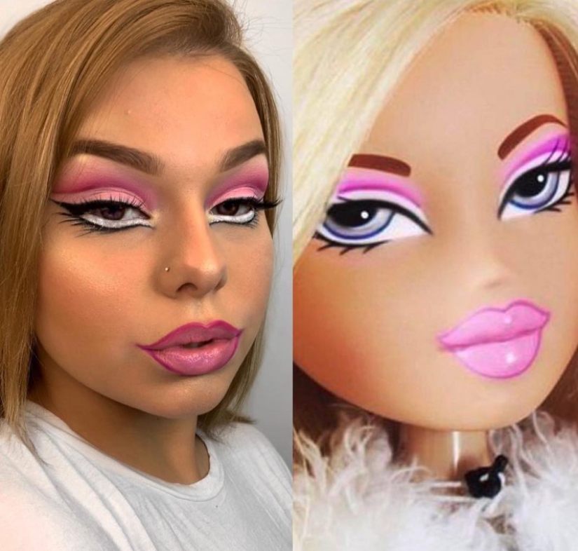 Doll face: Social media users do makeup like Bratz dolls
