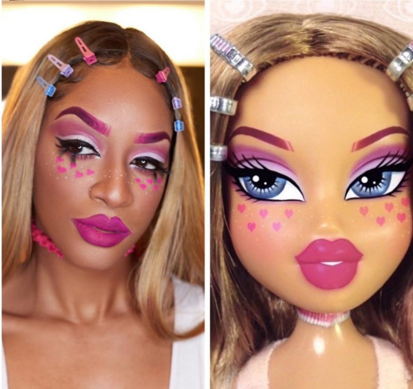 Doll face: Social media users do makeup like Bratz dolls