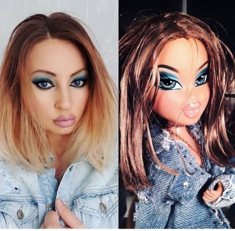 Doll face: Social media users do makeup like Bratz dolls