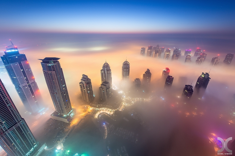 Dubai shrouded in mist