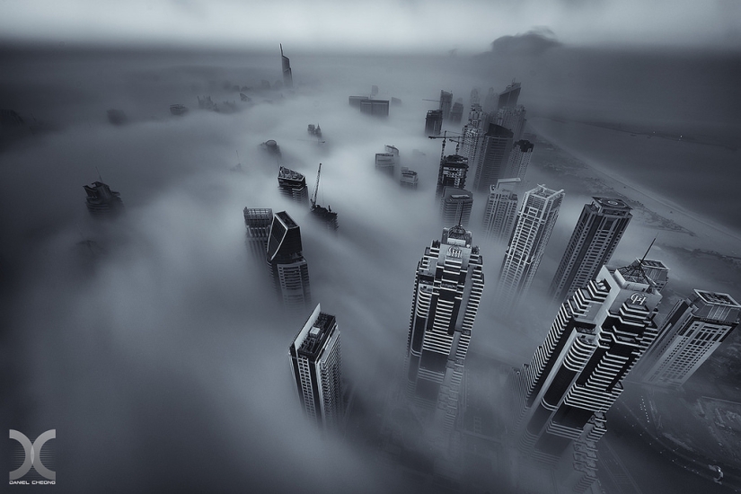 Dubai shrouded in mist
