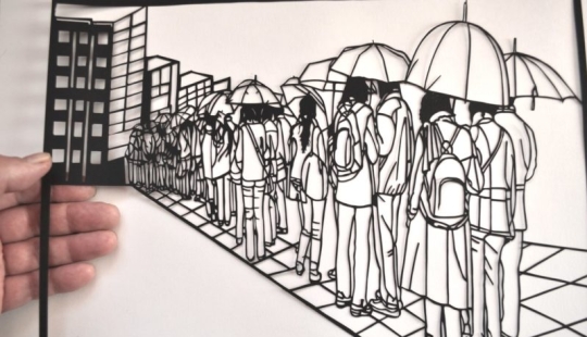 El abuelo de Pskov hace increíbles pinturas con papel El abuelo de Pskov hace increíbles pinturas con papel