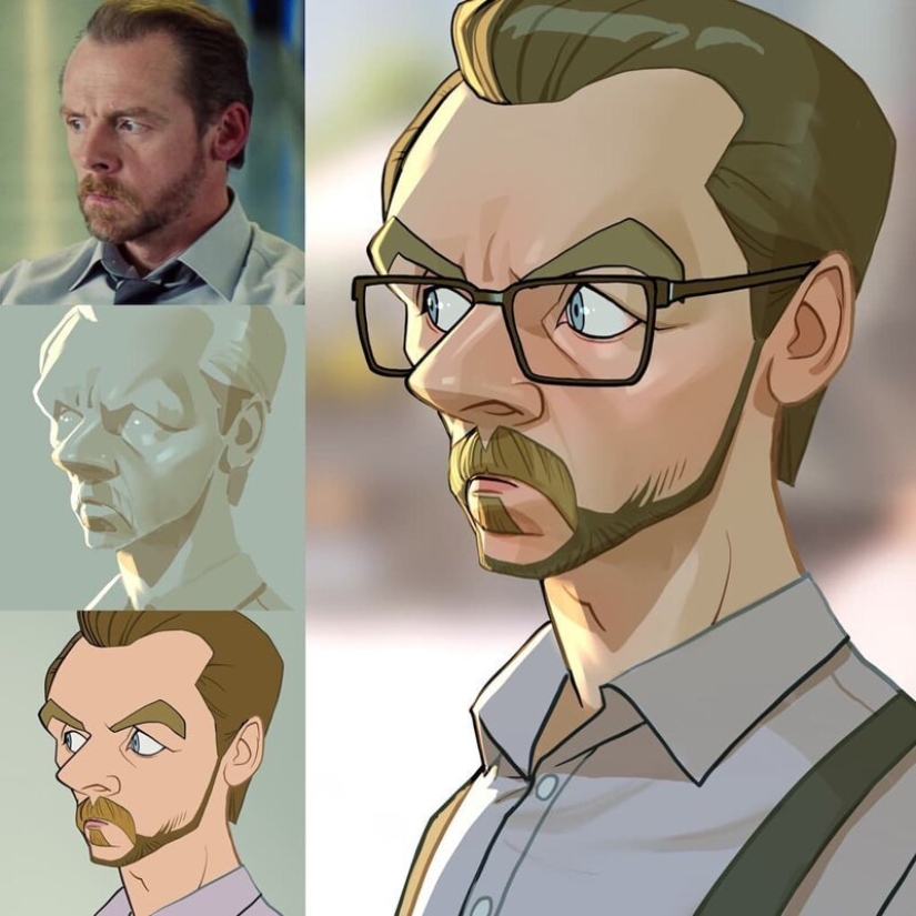 El artista chino Xi Ding retrata a celebridades en dibujos animados característicos El artista chino Xi Ding retrata a celebridades en dibujos animados característicos