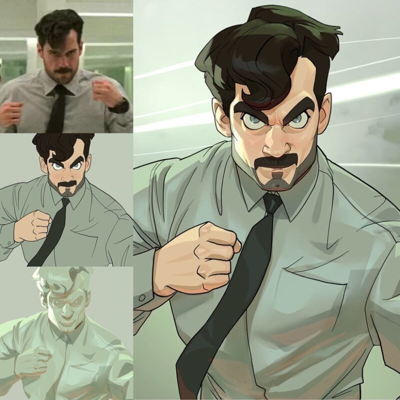 El artista chino Xi Ding retrata a celebridades en dibujos animados característicos El artista chino Xi Ding retrata a celebridades en dibujos animados característicos