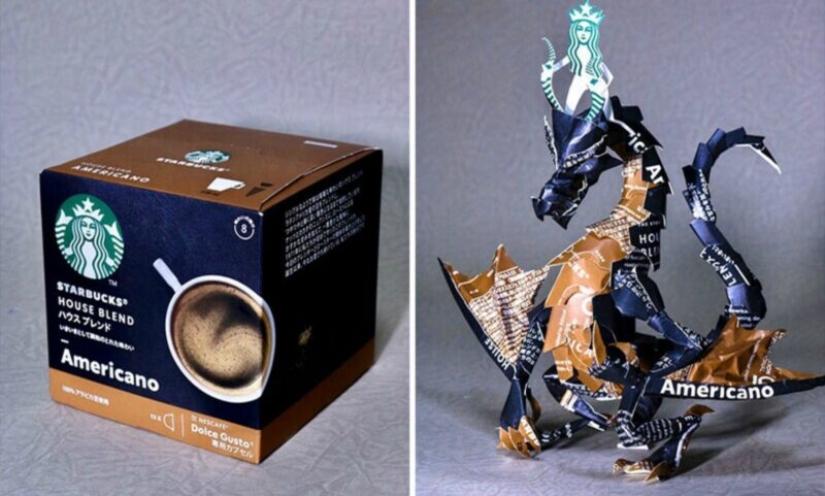 El artista japonés Harukiru transforma envases en obras de arte El artista japonés Harukiru transforma envases en obras de arte