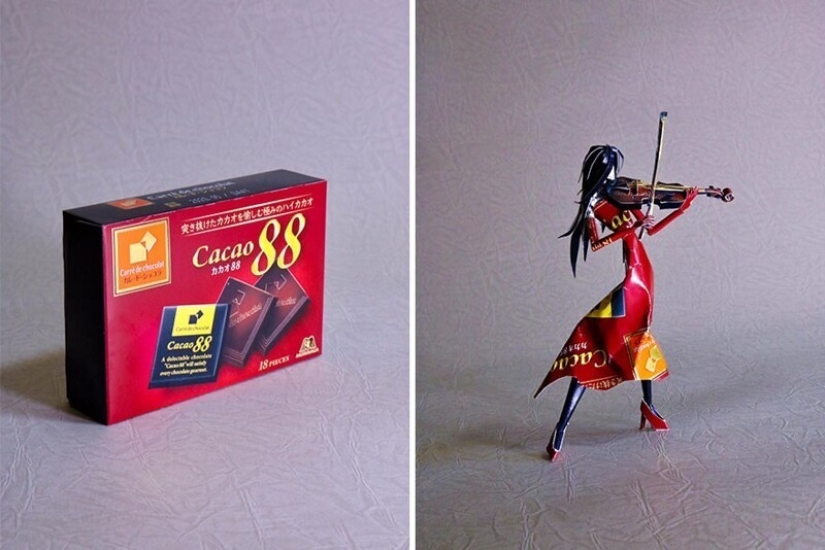 El artista japonés Harukiru transforma envases en obras de arte El artista japonés Harukiru transforma envases en obras de arte