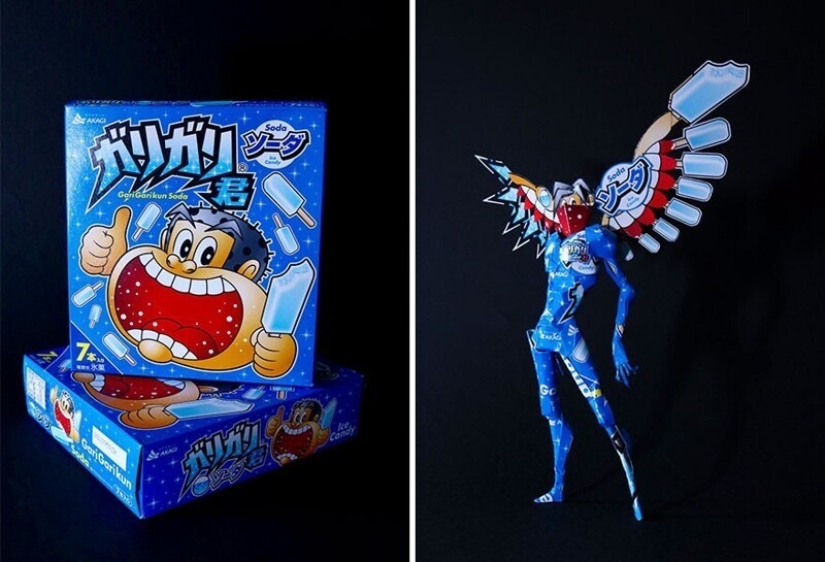 El artista japonés Harukiru transforma envases en obras de arte El artista japonés Harukiru transforma envases en obras de arte