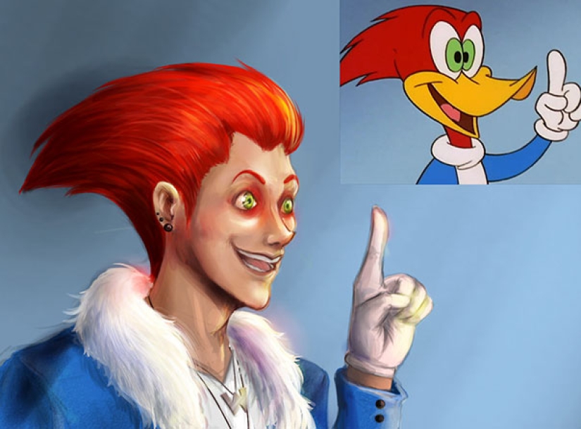 El artista lo ve de esta manera: los ilustradores han ideado cómo se verían los personajes de dibujos animados, siendo personas