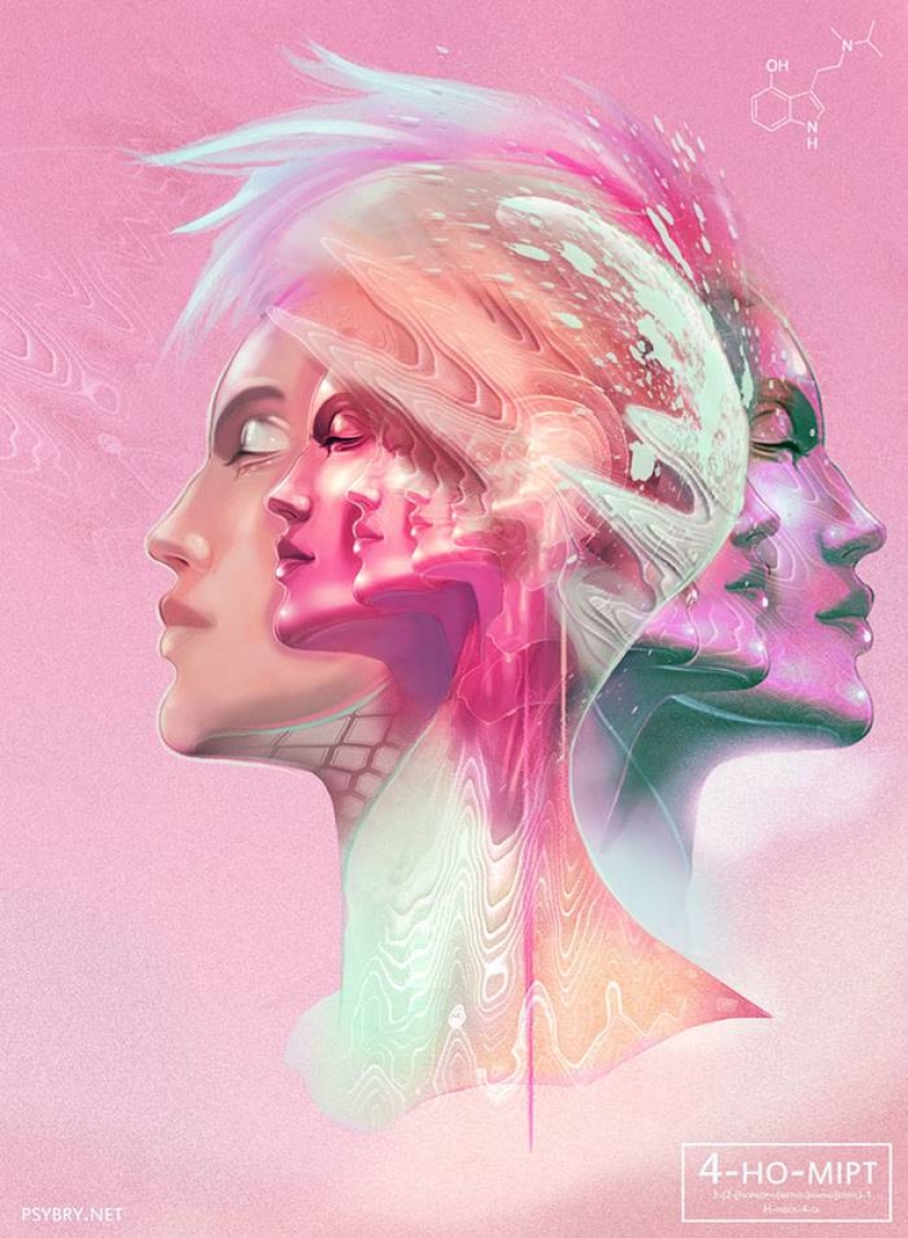 El artista tomó 20 medicamentos diferentes para demostrar los efectos de los medicamentos en el cerebro humano