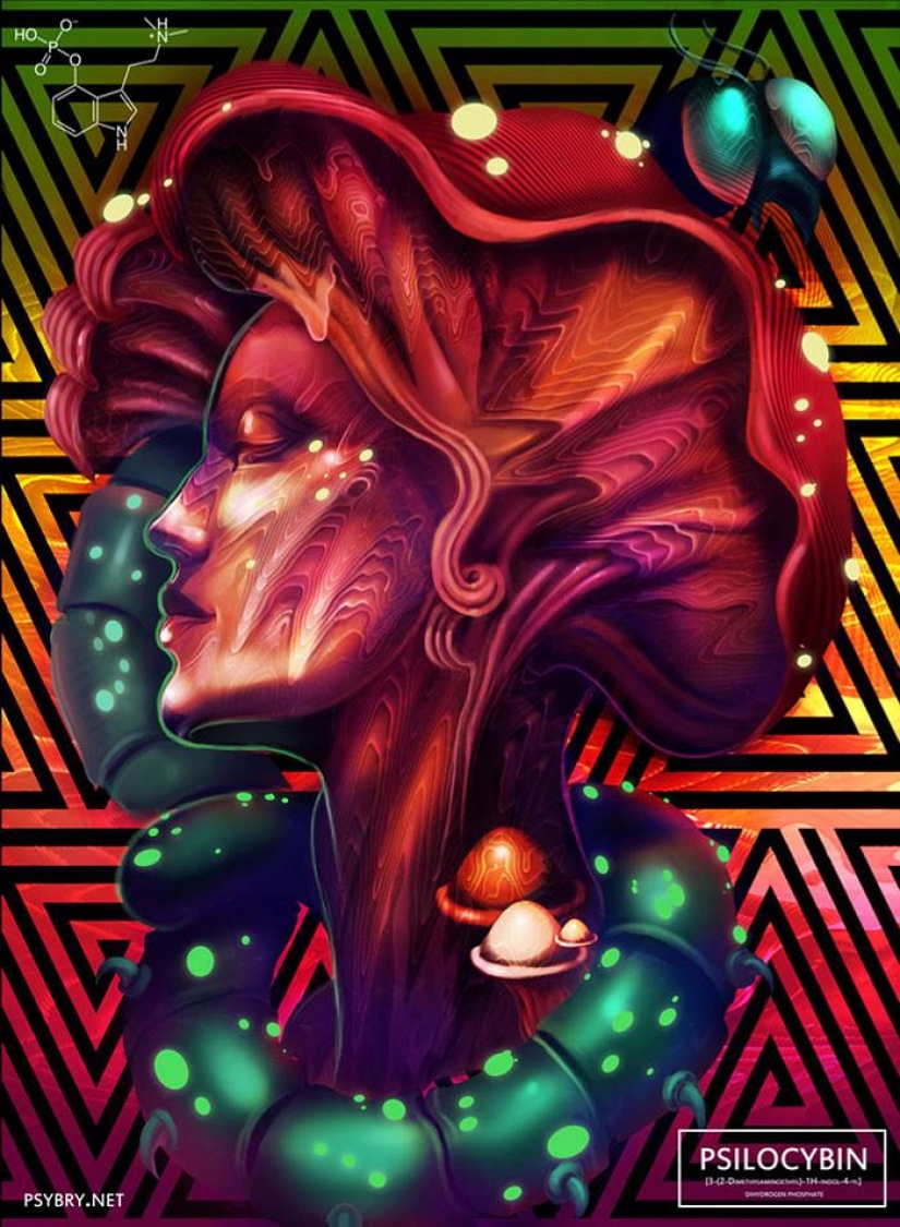 El artista tomó 20 medicamentos diferentes para demostrar los efectos de los medicamentos en el cerebro humano