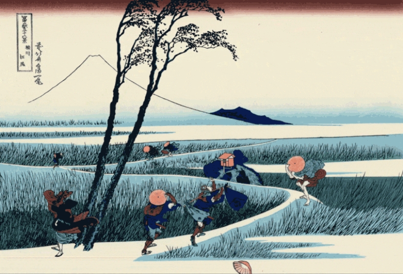 El japonés crea increíbles gifs a partir de grabados clásicos