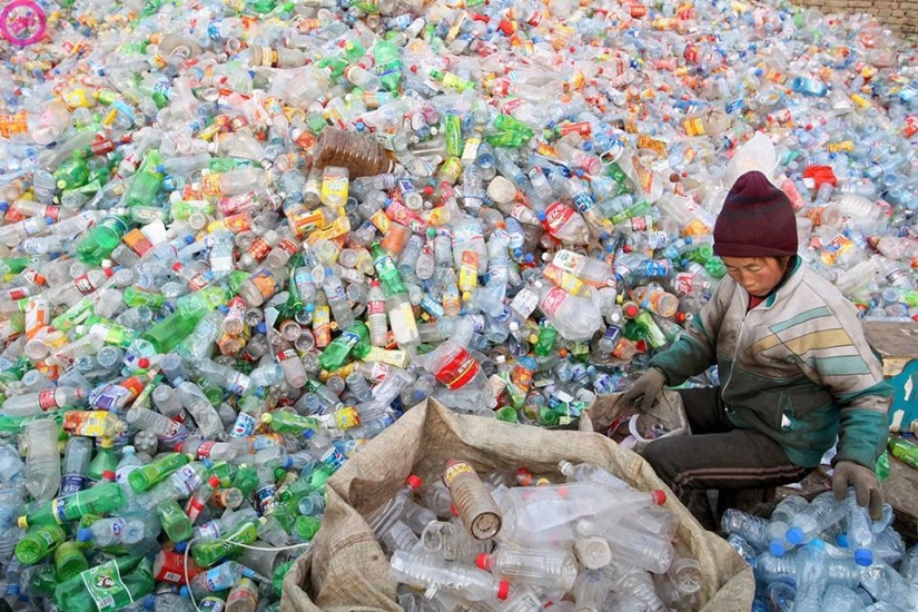 El momento de la descomposición de la basura en las fotos