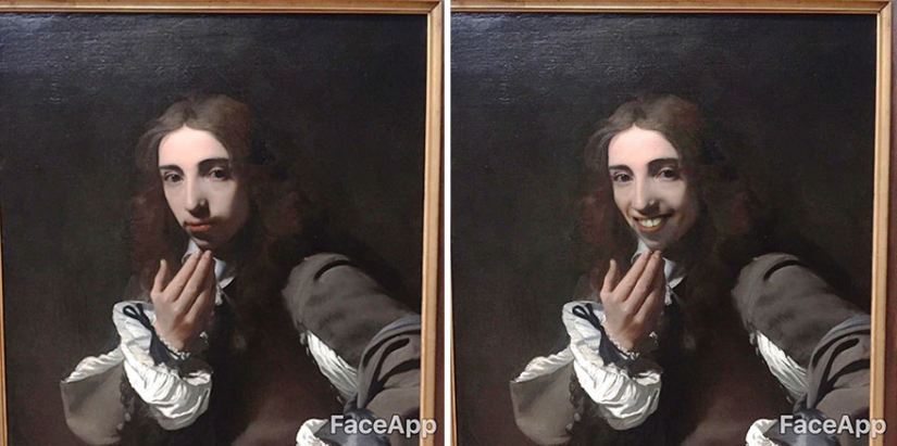 El tipo va a museos y "se burla" de retratos antiguos con la aplicación FaceApp