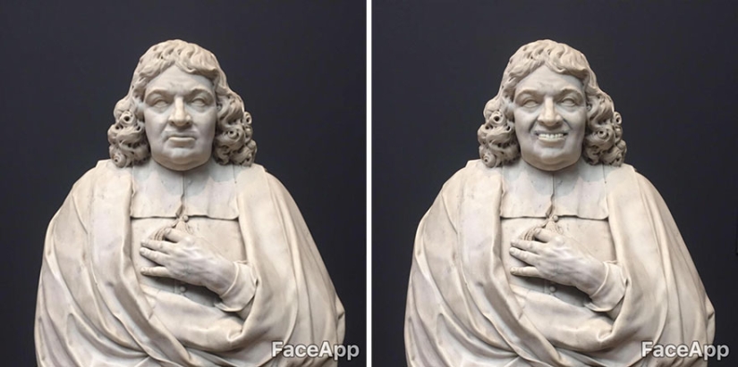 El tipo va a museos y "se burla" de retratos antiguos con la aplicación FaceApp