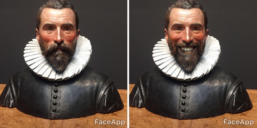 El tipo va a museos y "se burla" de retratos antiguos con la aplicación FaceApp