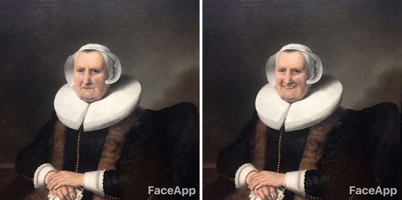 El tipo va a museos y "se burla" de retratos antiguos con la aplicación FaceApp