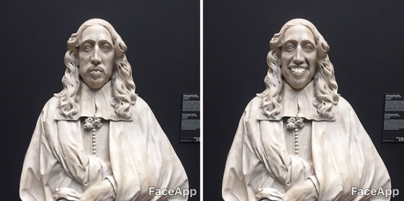 El tipo va a museos y "se burla" de retratos antiguos con la aplicación FaceApp