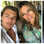Elizabeth Hurley's 15-year-old son takes candid pictures of his 52-year-old mother