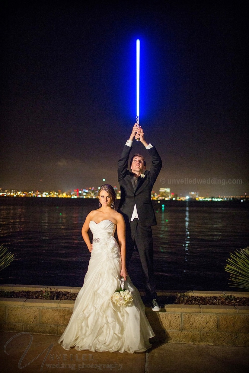 En el lado positivo: cómo fue la boda al estilo de "Star Wars"