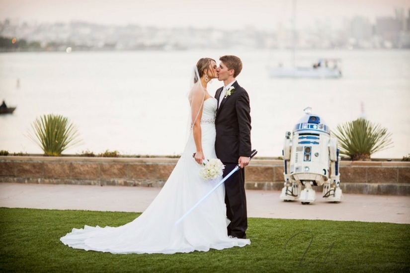 En el lado positivo: cómo fue la boda al estilo de "Star Wars"