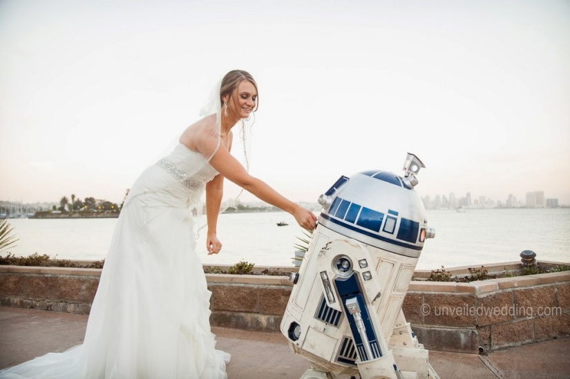 En el lado positivo: cómo fue la boda al estilo de "Star Wars"