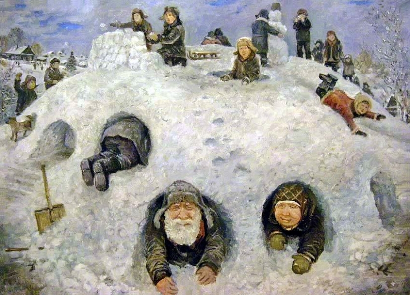 En invierno, quiero volar especialmente... Artista de los Urales Leonid Baranov