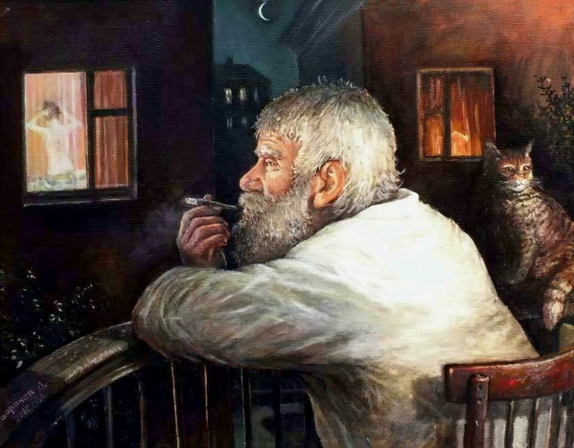 En invierno, quiero volar especialmente... Artista de los Urales Leonid Baranov