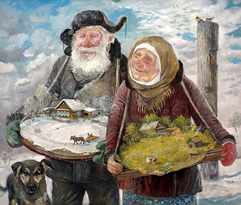 En invierno, quiero volar especialmente... Artista de los Urales Leonid Baranov