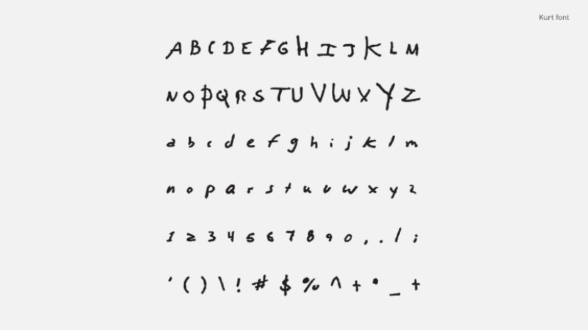 Escribe como Teen Spirit: Artistas crearon fuentes de computadora a partir de la letra de Kurt Cobain, John Lennon y David Bowie