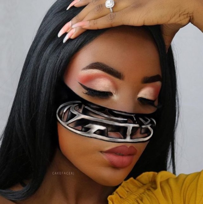 Esta mujer crea impresionantes ilusiones ópticas en su rostro usando solo maquillaje. Esta mujer crea impresionantes ilusiones ópticas en su rostro usando solo maquillaje.
