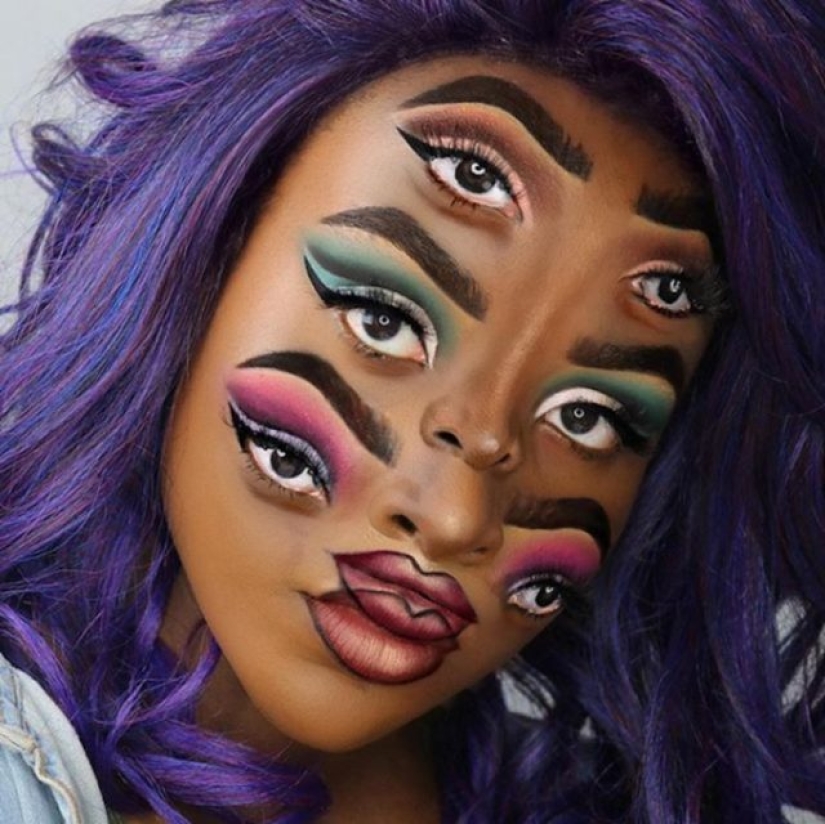Esta mujer crea impresionantes ilusiones ópticas en su rostro usando solo maquillaje. Esta mujer crea impresionantes ilusiones ópticas en su rostro usando solo maquillaje.
