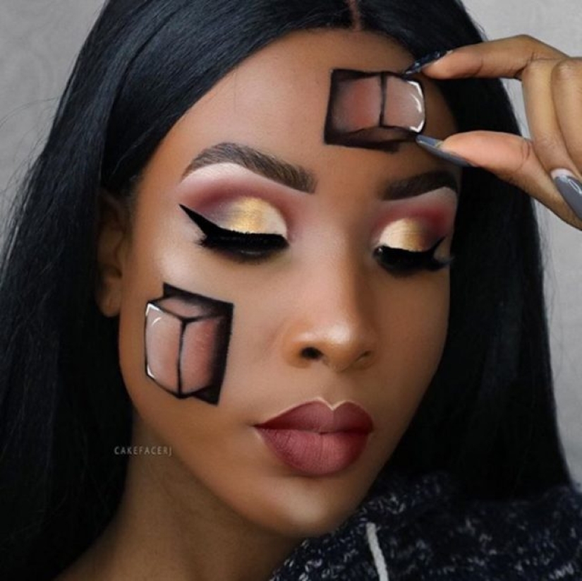 Esta mujer crea impresionantes ilusiones ópticas en su rostro usando solo maquillaje. Esta mujer crea impresionantes ilusiones ópticas en su rostro usando solo maquillaje.