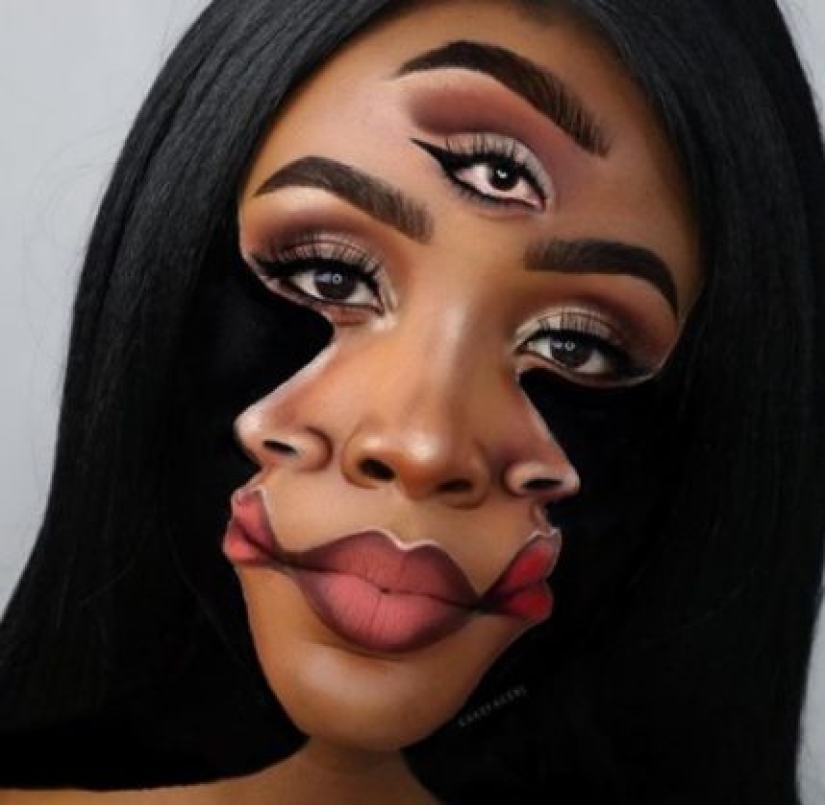 Esta mujer crea impresionantes ilusiones ópticas en su rostro usando solo maquillaje. Esta mujer crea impresionantes ilusiones ópticas en su rostro usando solo maquillaje.